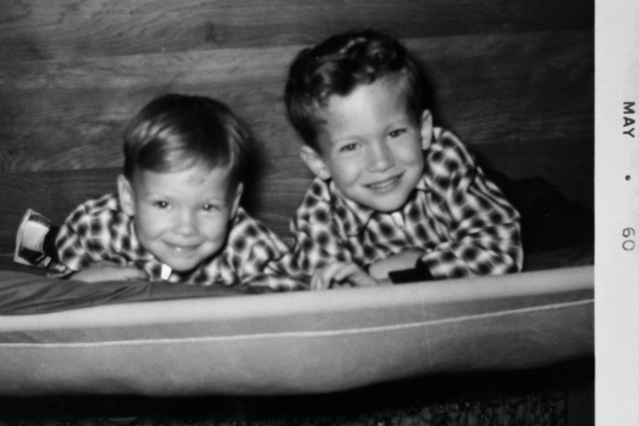 My brother Greg and I, 1960.