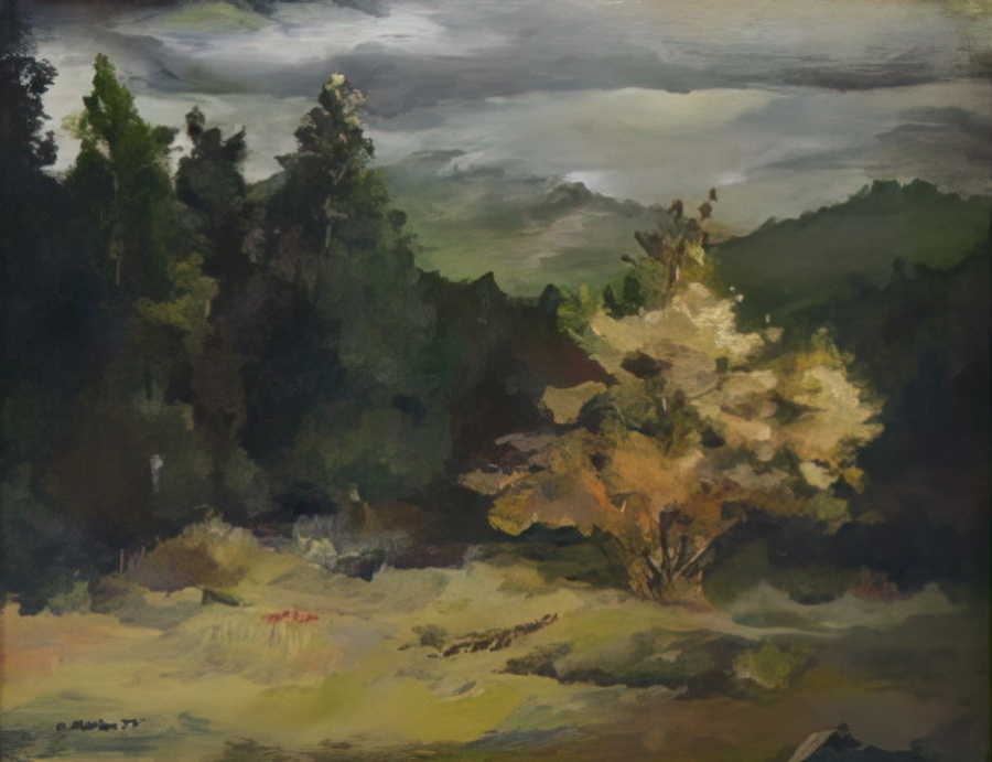 Oil painting from Mount Spokane.