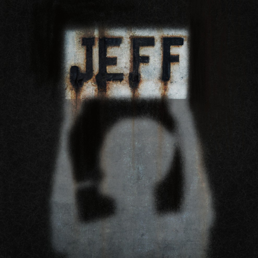 Nuclear burn shadow of me holding up my nameplate on a wall.