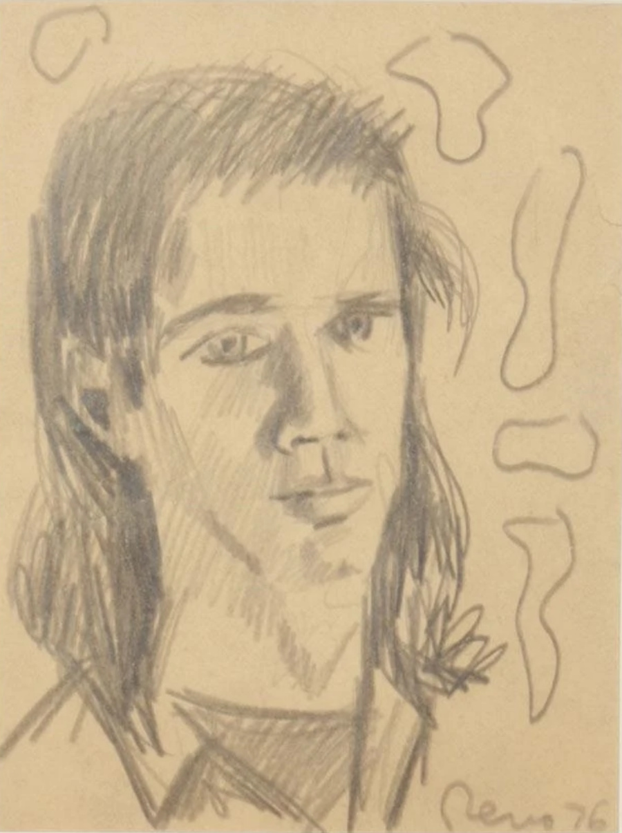 A drawing of Bill Wikstrom by Joe Reno - 1976