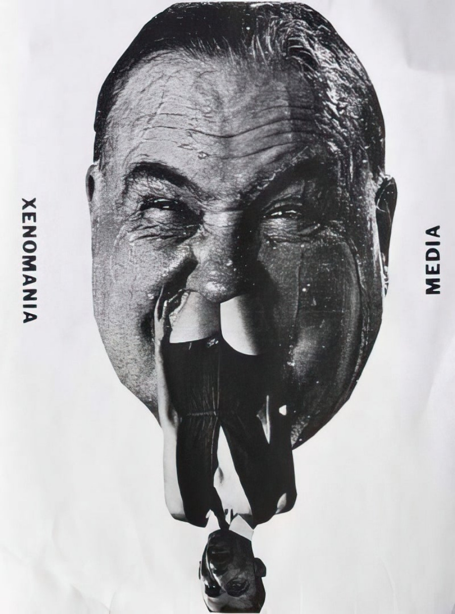 A collage that was then run through a Xerox machine.