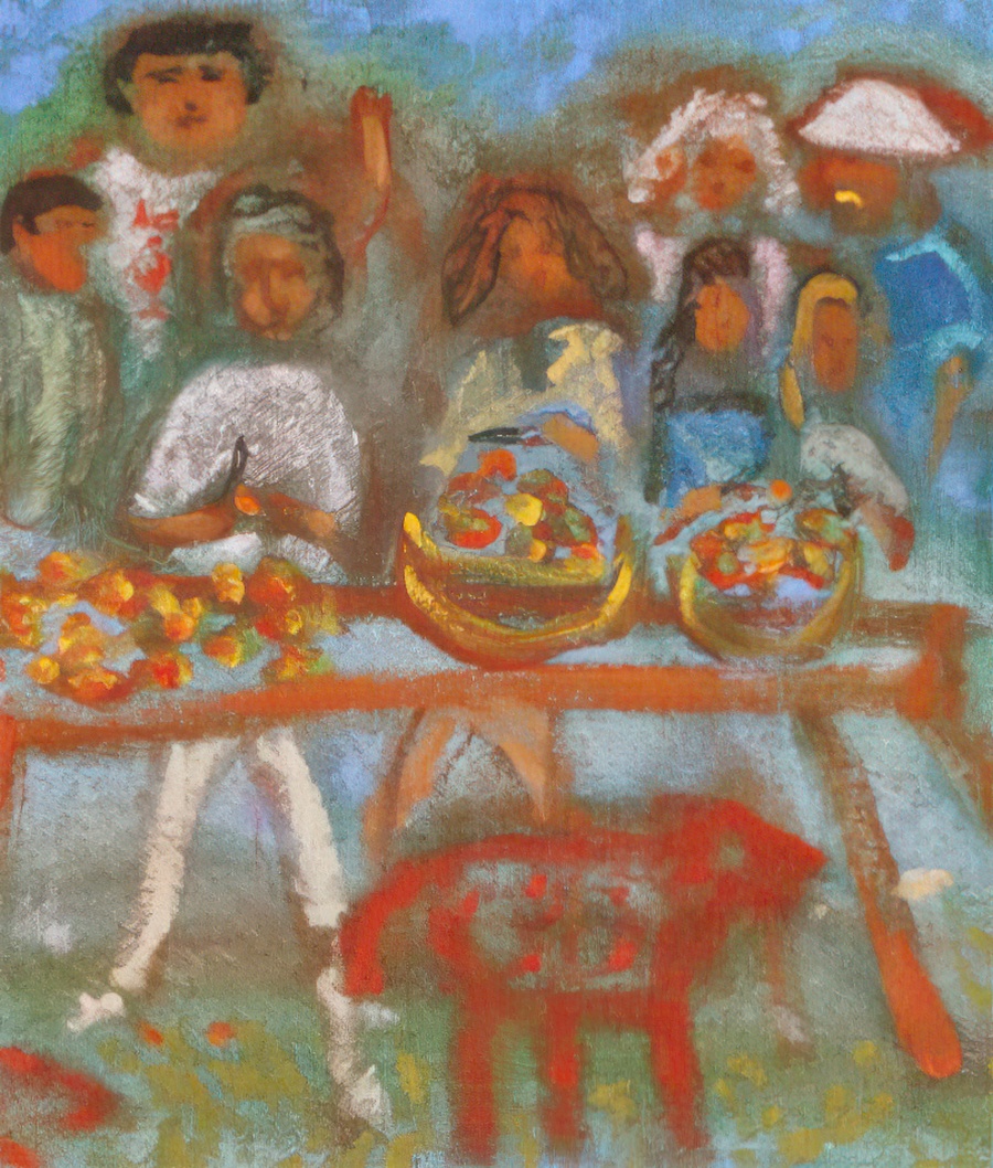 Apple pressing on Sinclair Island detail.