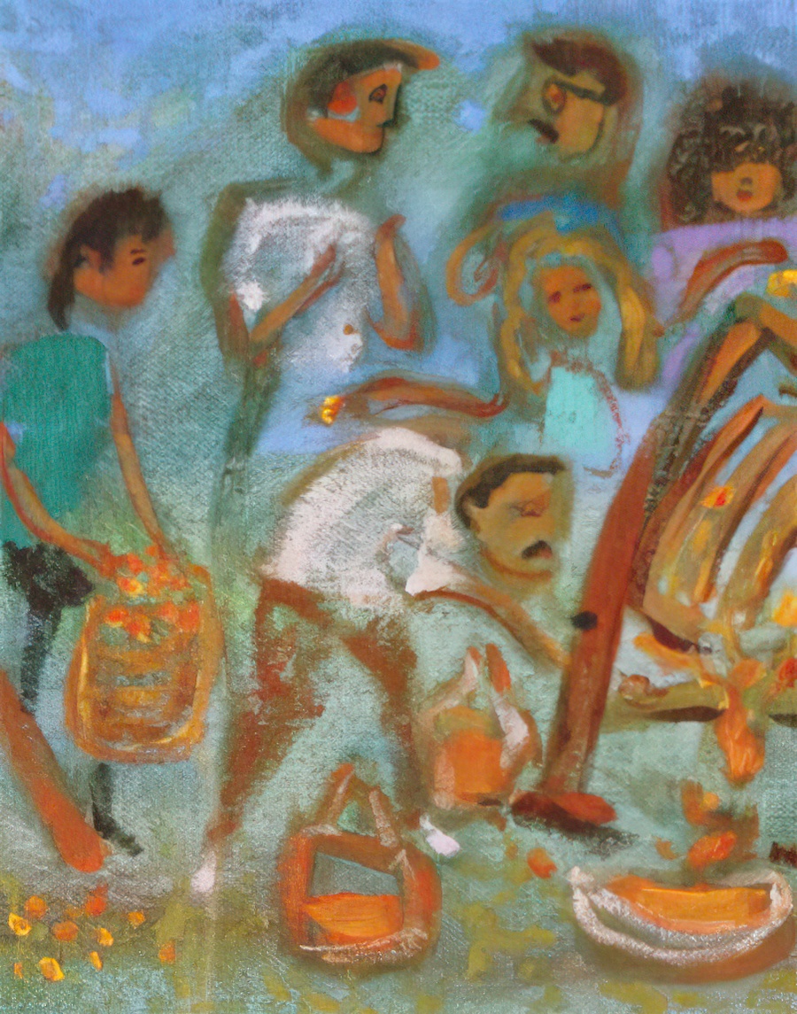 Apple pressing on Sinclair Island detail.
