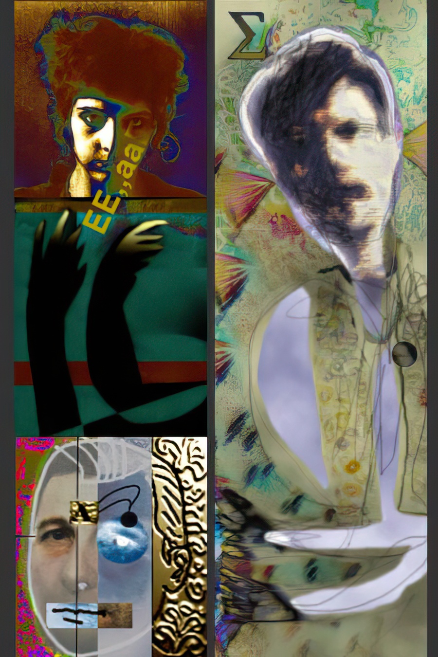 Three digital portraits.
