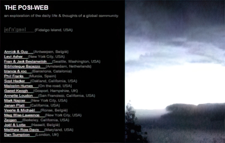 A screen capture of the THE POSI-WEB webpage.