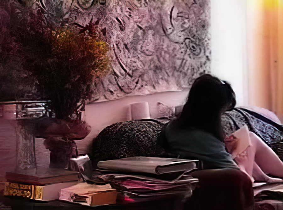 Inside the Antwerp apartment.