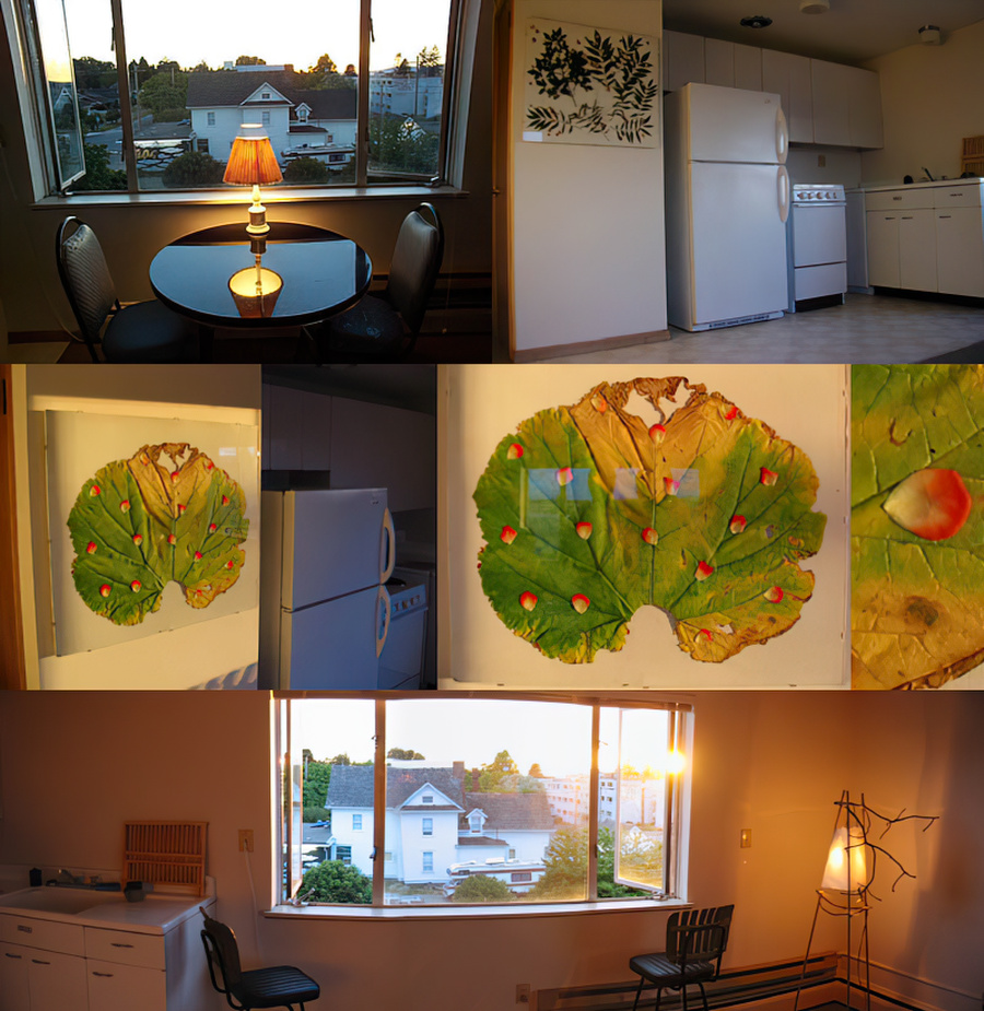A montage of 5 images of studio 2002.