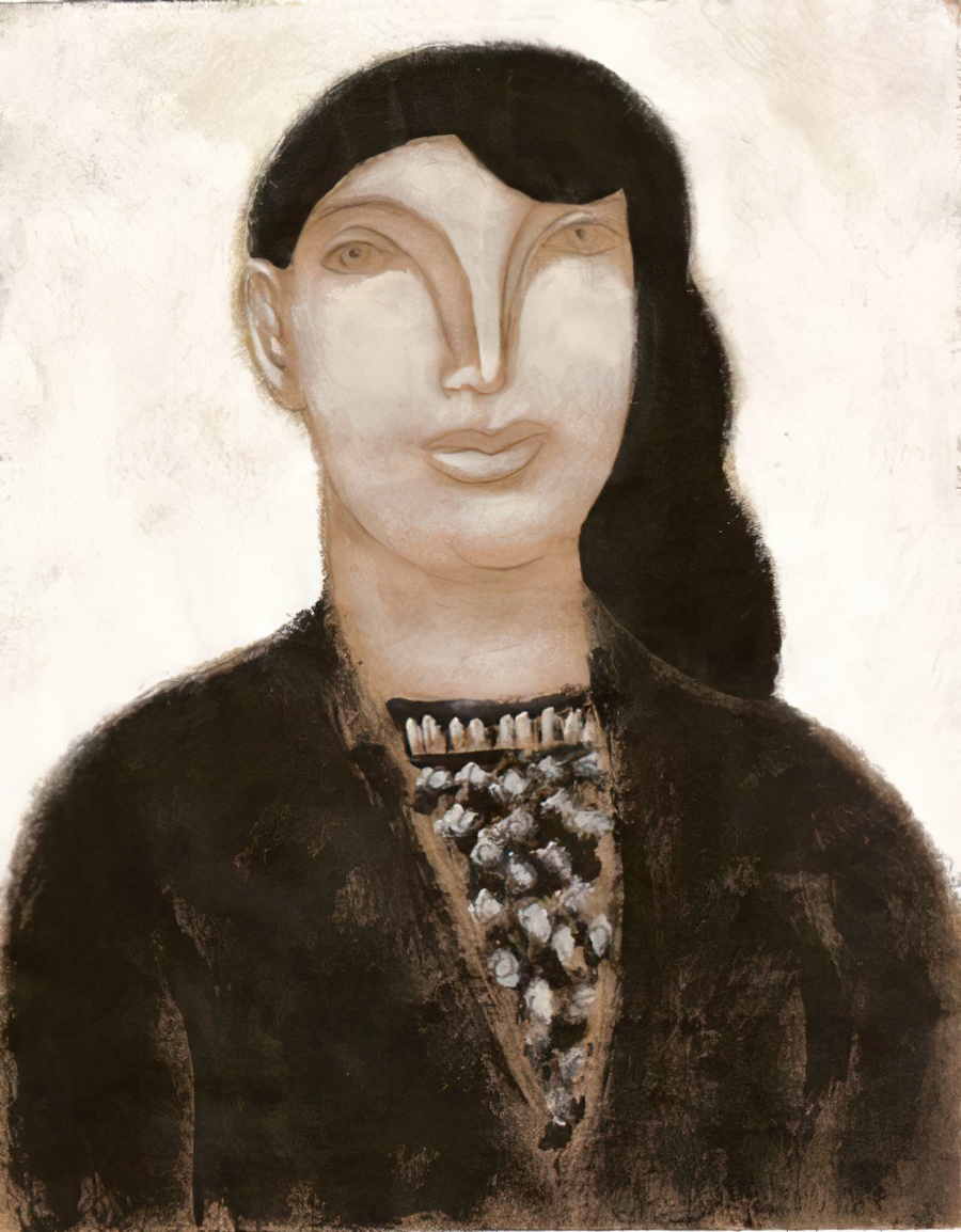 A portrait of a woman.