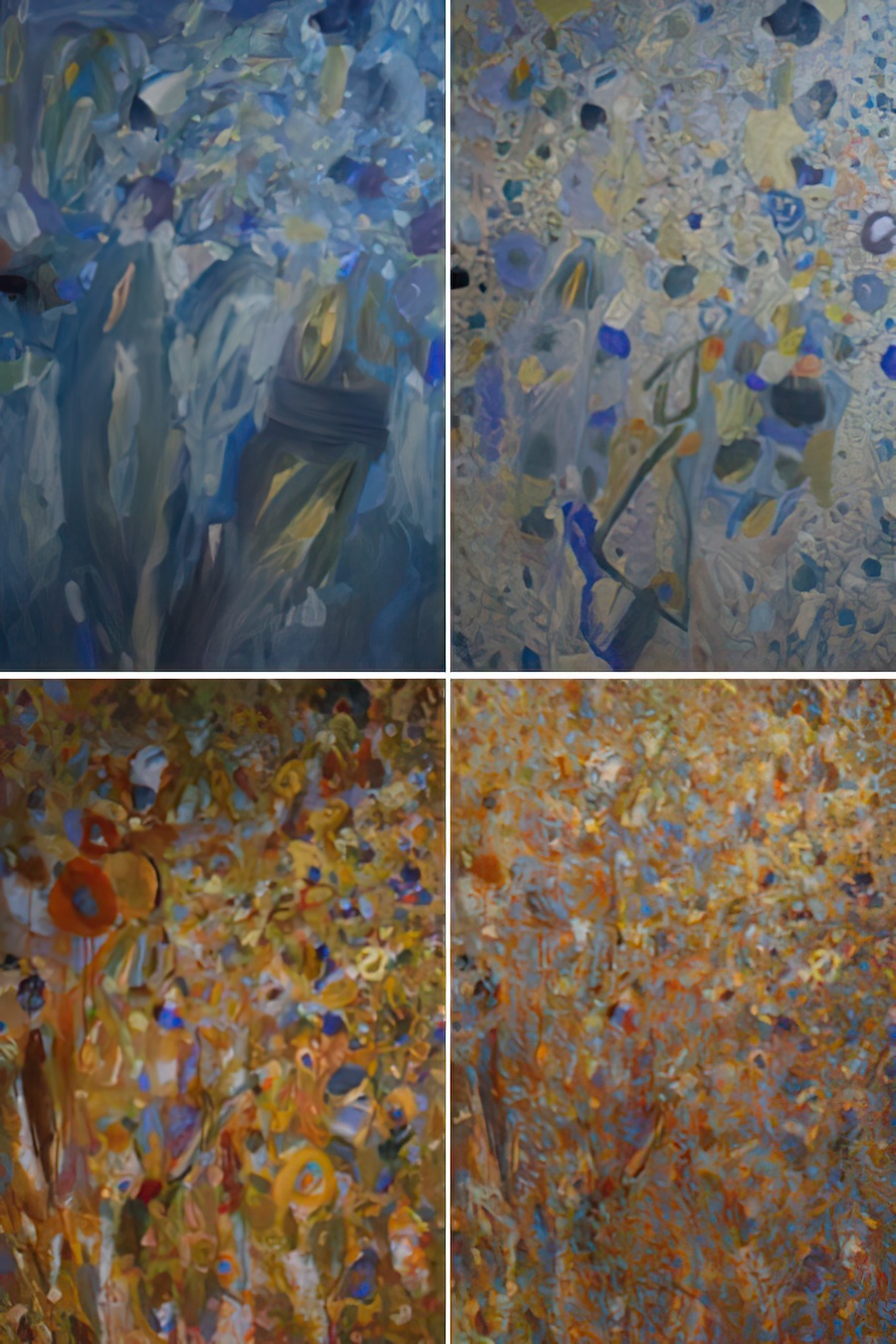 Different sittings of an oil over acrylic painting.
