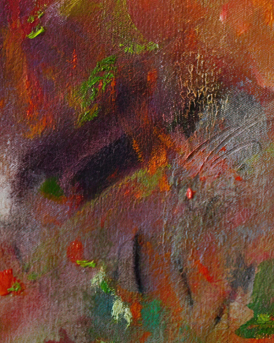 Detail of an oil painting.