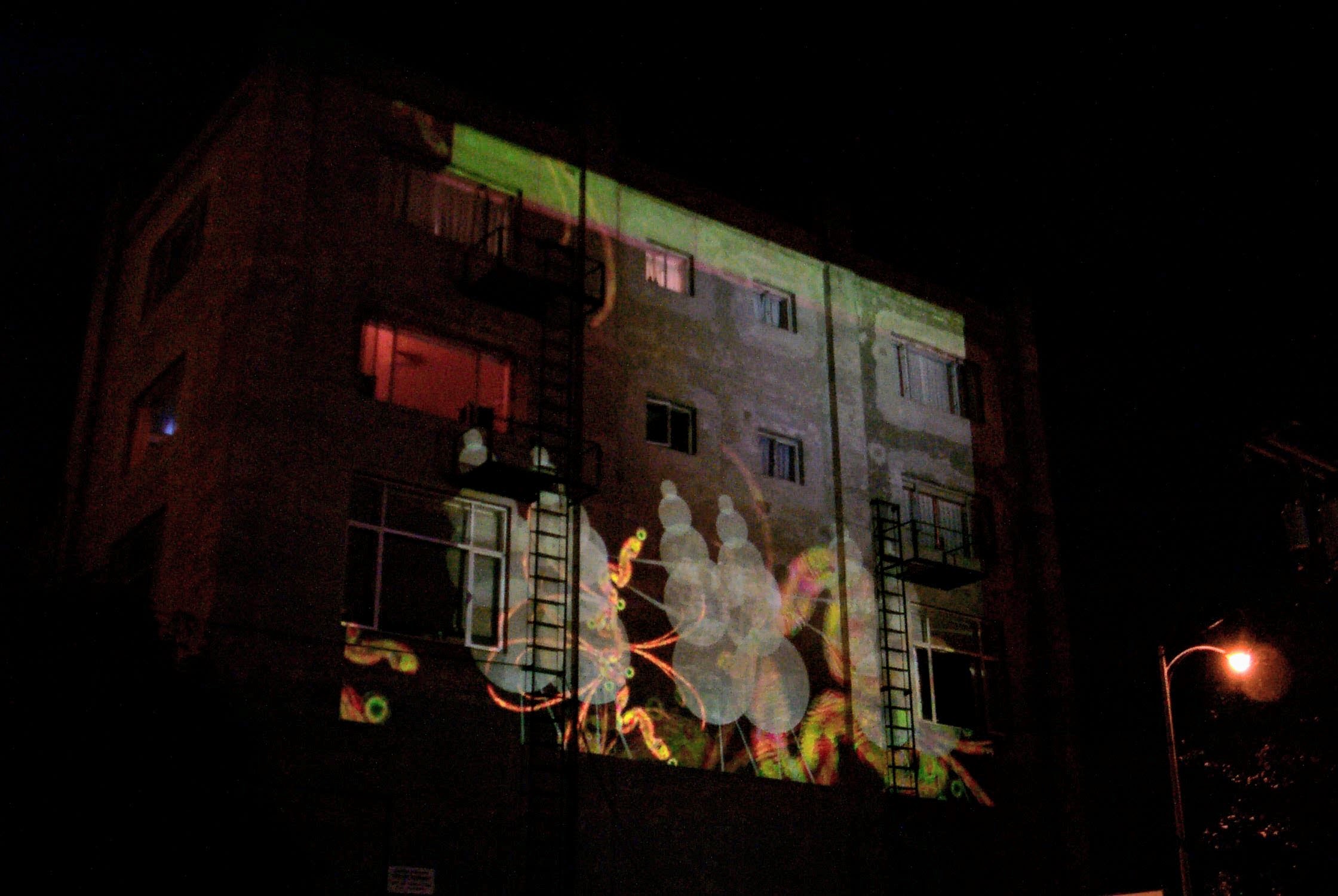 snarg projection on a wall
