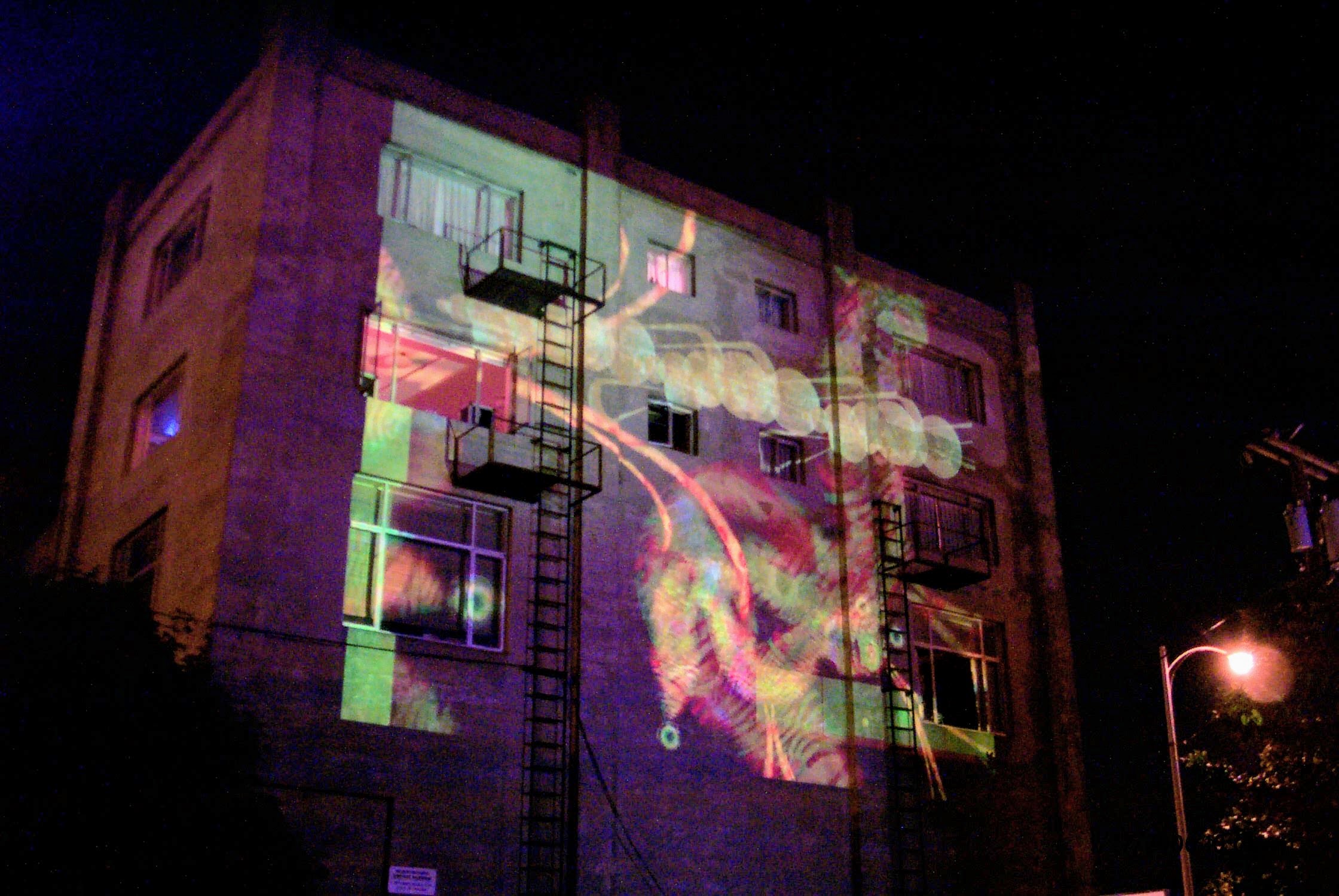 snarg projection on a wall